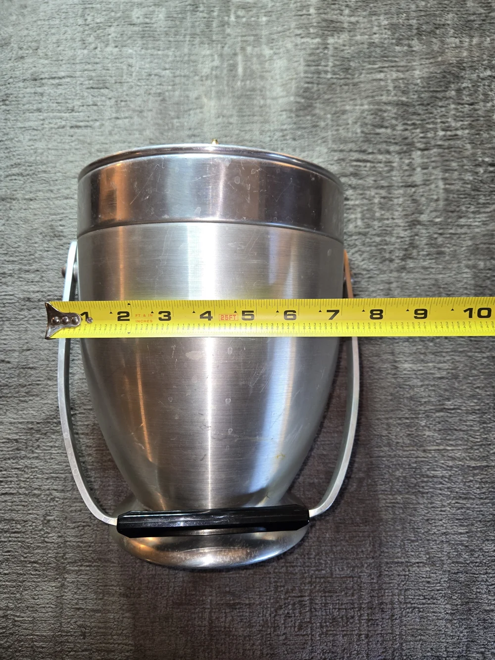 Kromex Aluminum Mid-Century Modern 1950s Vintage Tall Ice Bucket